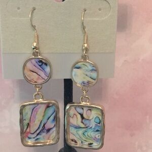 Tie-dyed swirl earrings